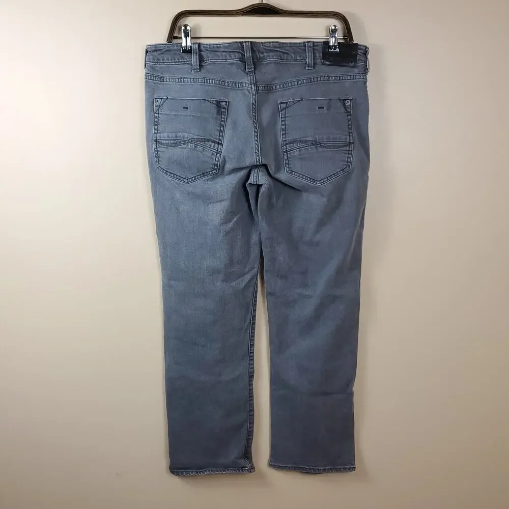 Lee Gray Wash Straight Fit Straight-Leg Jeans Size 34x30